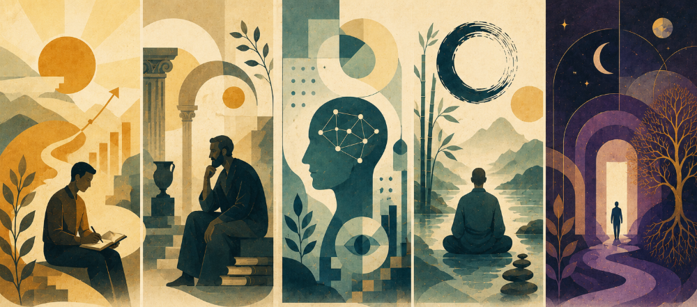 Five guides — Coach, Philosopher, Psychologist, Zen Master, Depth