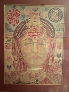Maitreya Buddha painting by the founder's grandmother